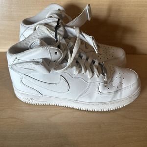 Size 9- Nike Air Force 1 Mid '07 White CW2289-111 Use